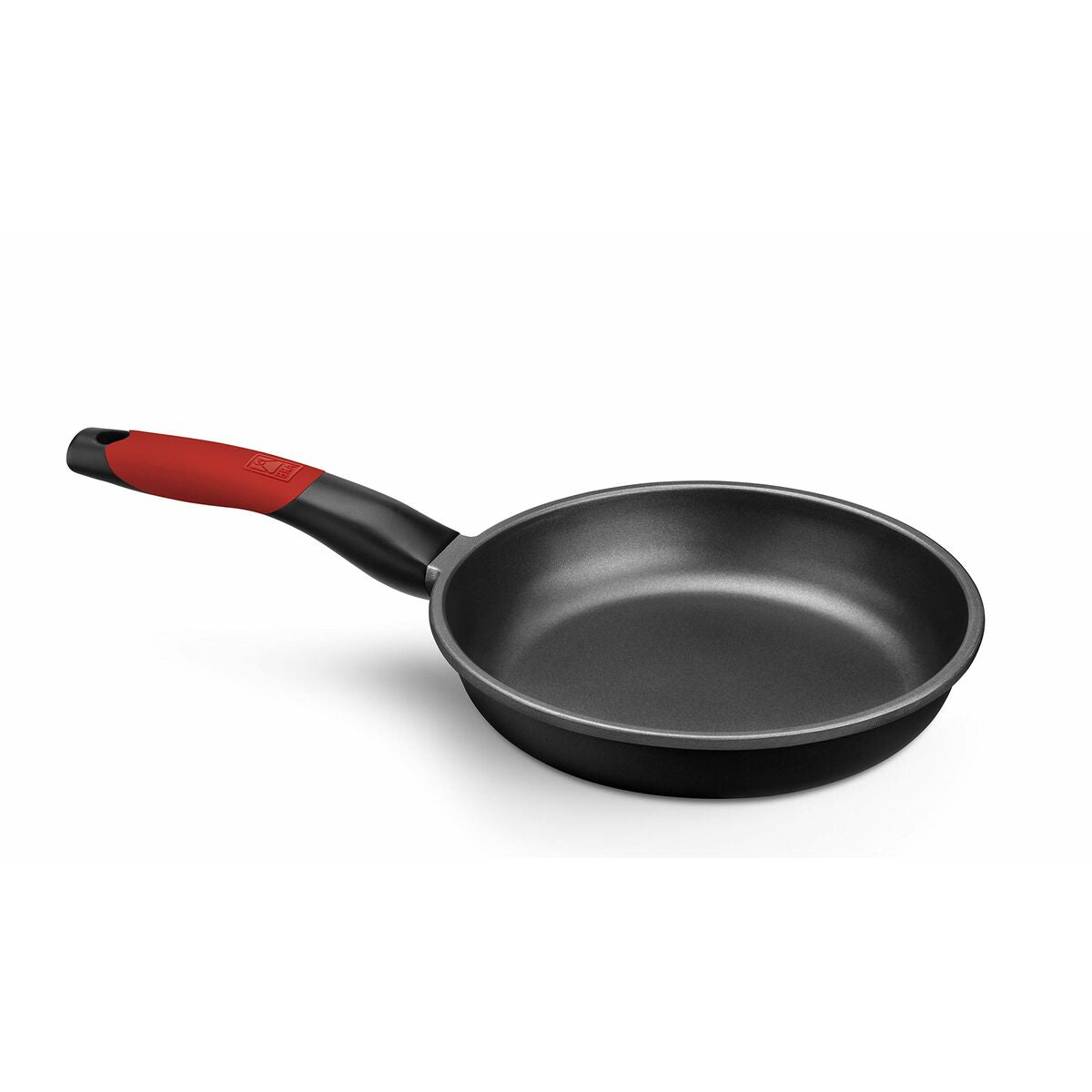 Non-stick frying pan BRA A411228 Black Red Stainless steel Aluminium