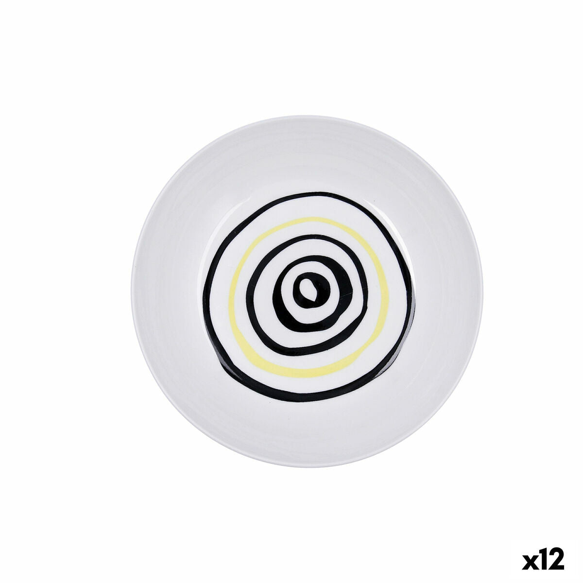 Deep Plate Bidasoa Zigzag Multicolour Ceramic 20 cm (12 Units)