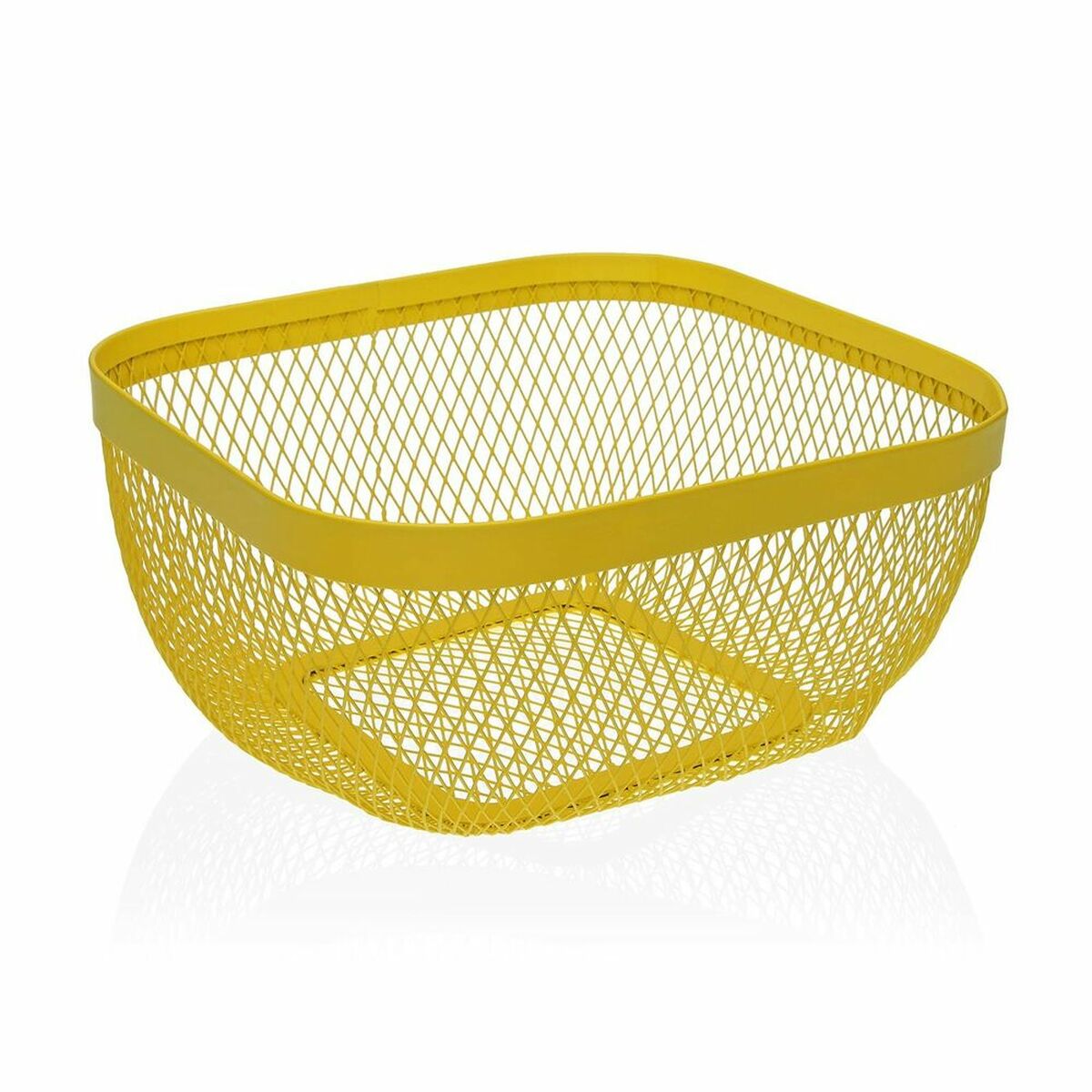 Fruit Bowl Versa Yellow Metal Steel (26,5 x 12,5 x 26,5 cm)