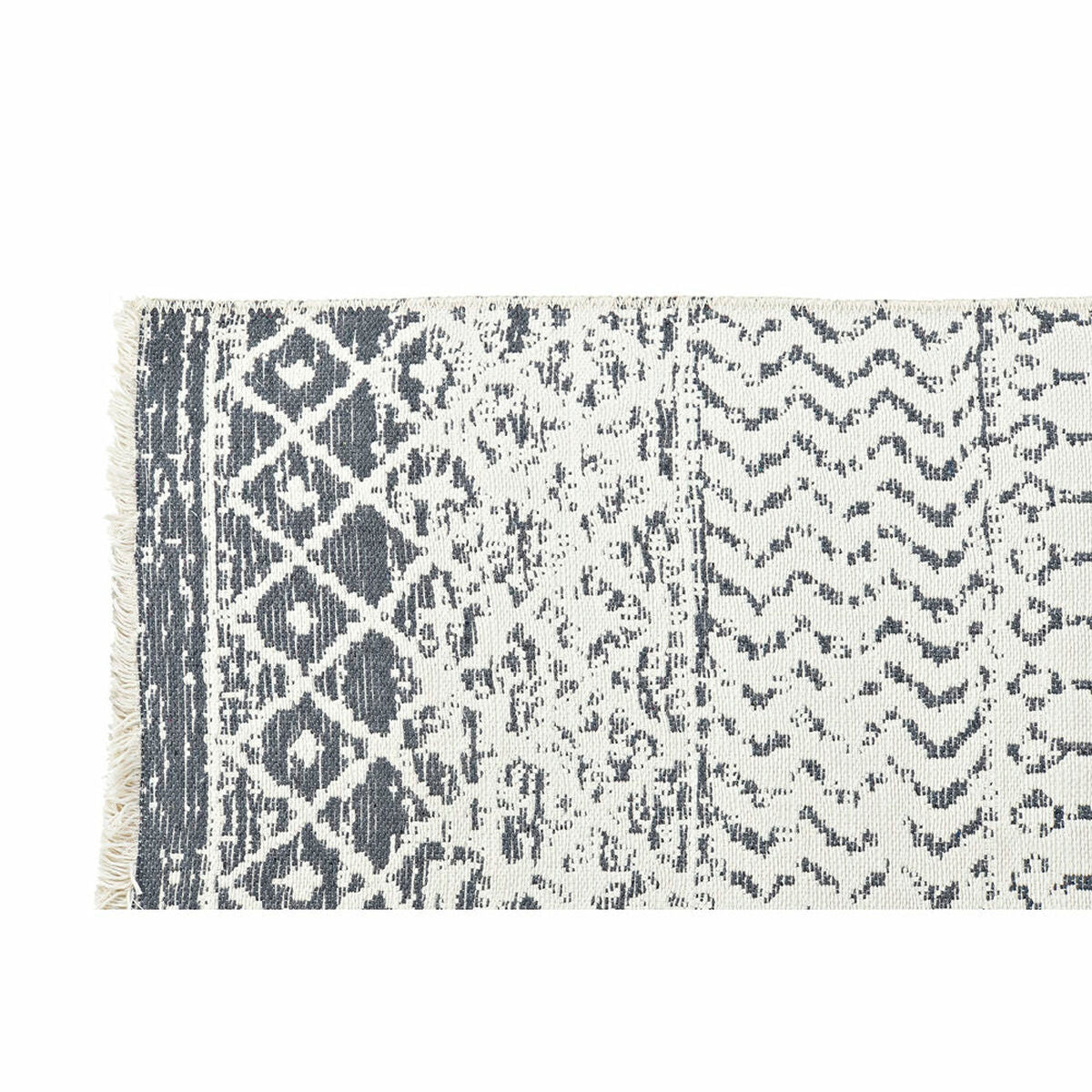 Carpet DKD Home Decor White Grey Polyester Cotton (160 x 230 x 1 cm)