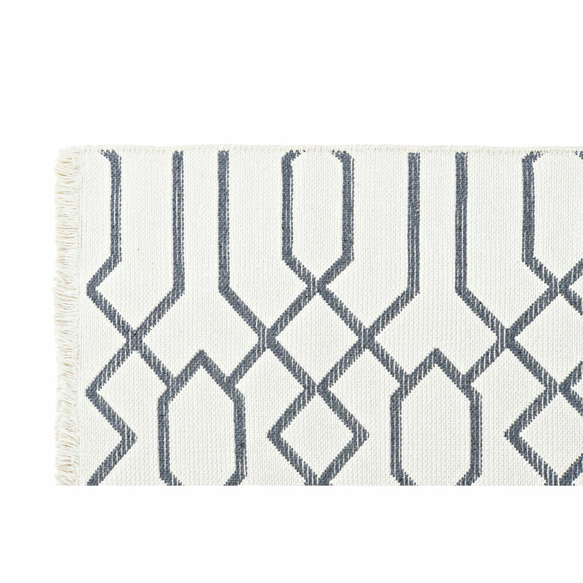 Carpet DKD Home Decor White Grey Polyester Cotton (120 x 180 x 1 cm)