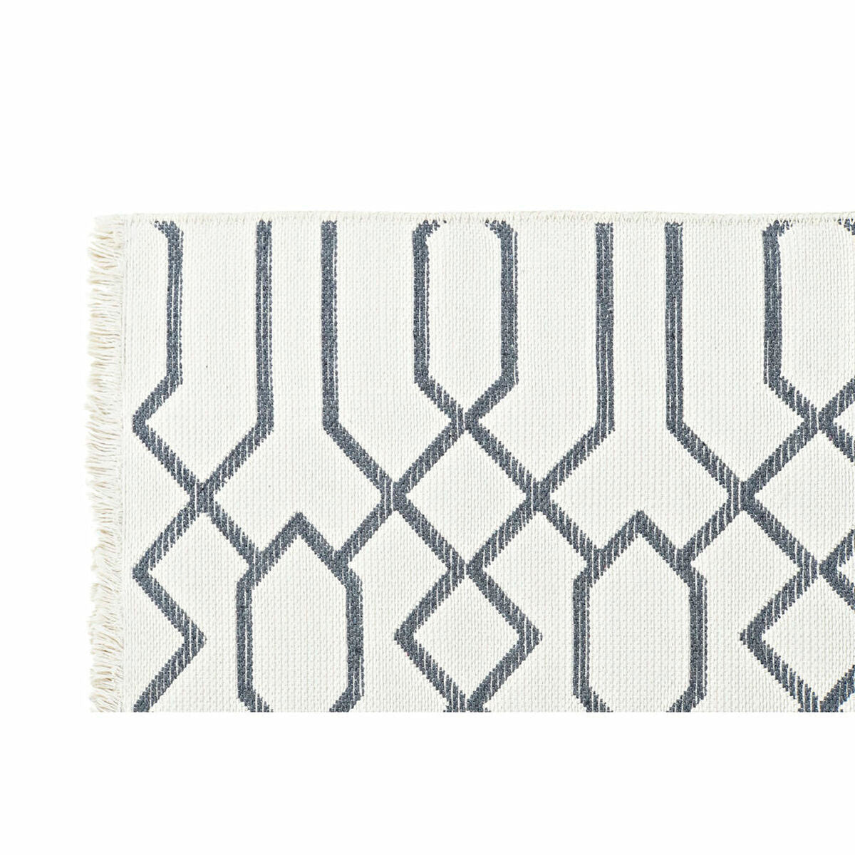 Carpet DKD Home Decor White Grey Polyester Cotton (200 x 290 x 1 cm)