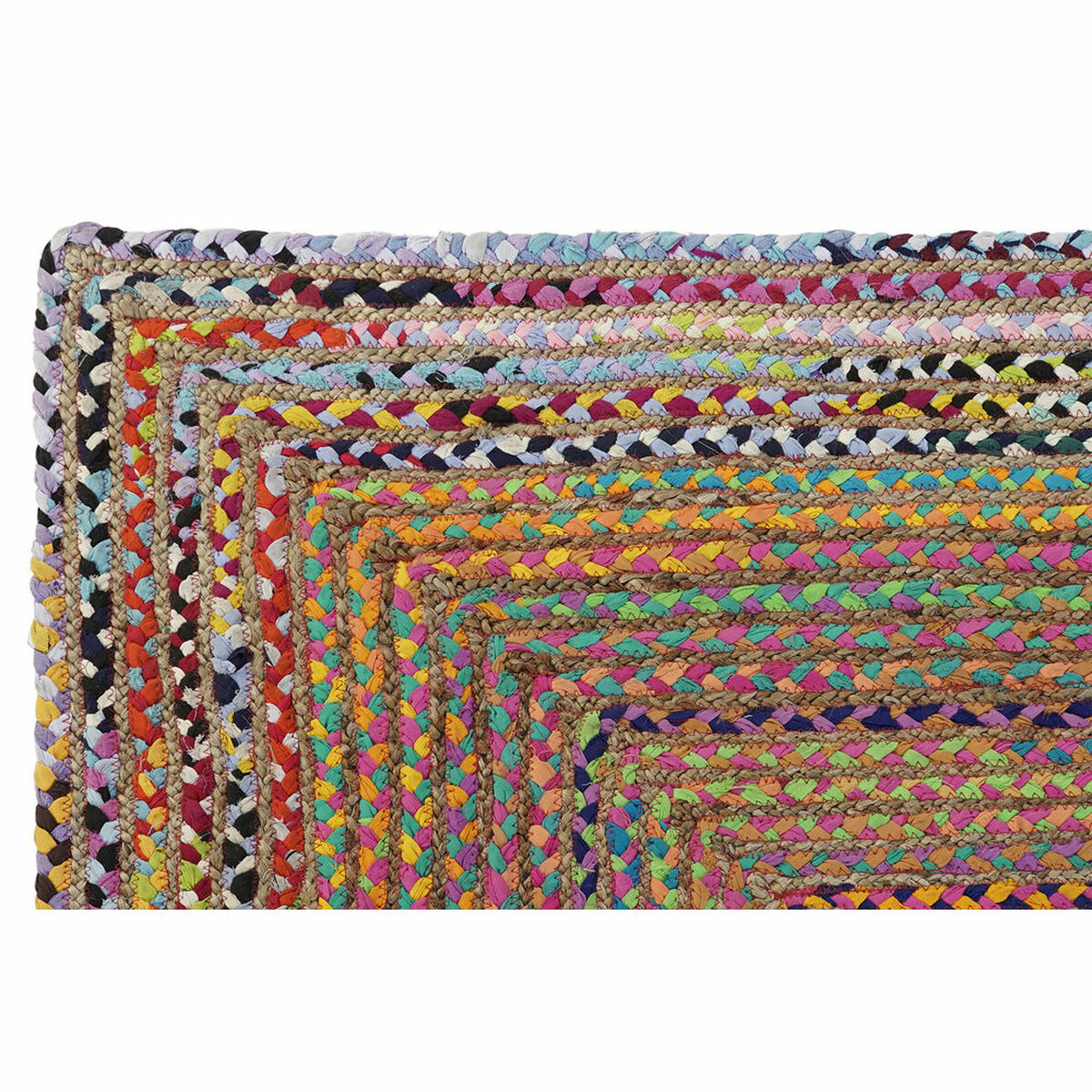Carpet DKD Home Decor Brown Multicolour Jute Cotton (120 x 180 x 1 cm)