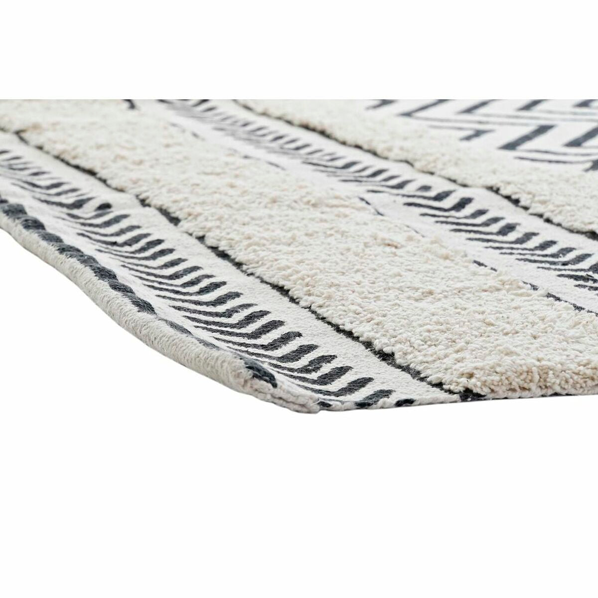 Carpet DKD Home Decor Black Zigzag White (160 x 226 x 0,7 cm)