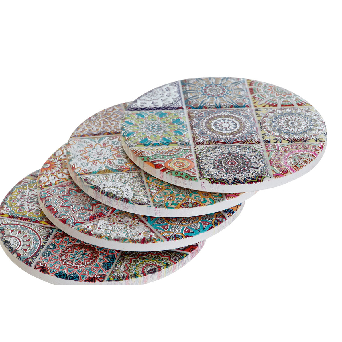 Coasters Home ESPRIT Cork Dolomite Mandala Indian Man With relief