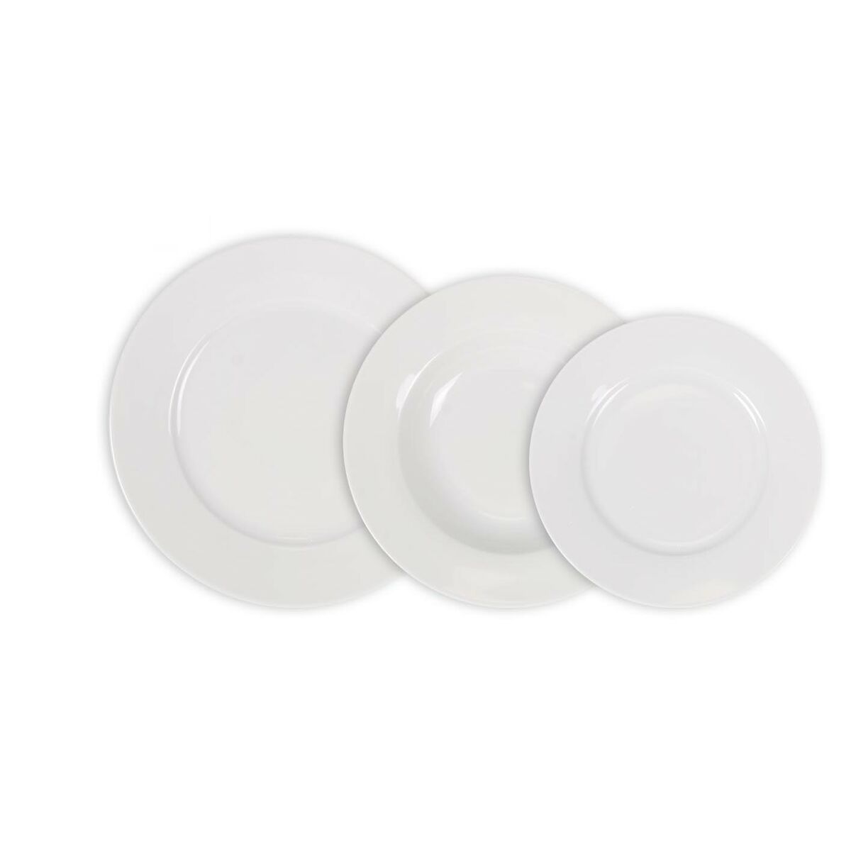Dinnerware Set La Mediterránea Aneto White Circular 12 Pieces (2 Units)
