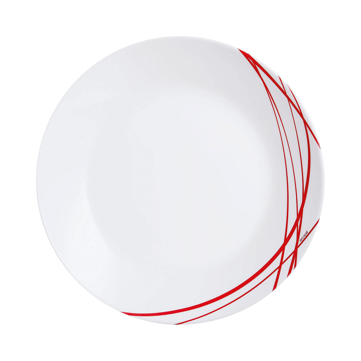 Assiette plate Arcopal Domitille Rojo Bicolore verre 25 cm (12 Unités)