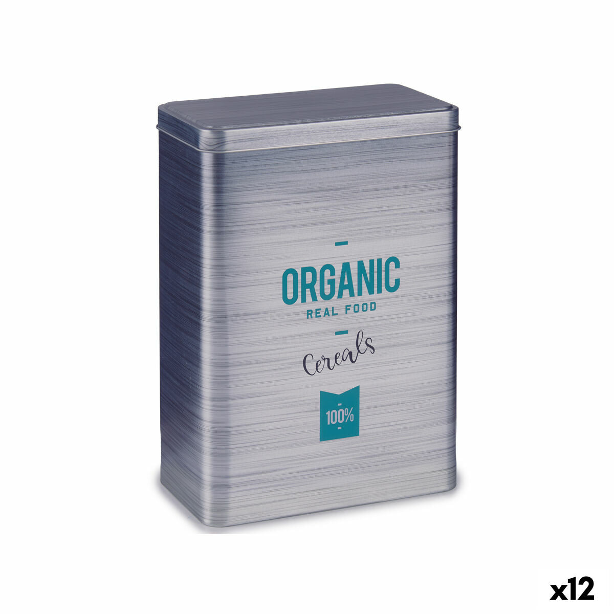 Distributeur de céréales Organic Gris Fer blanc 12 x 24,7 x 17,6 cm (12 Unités)