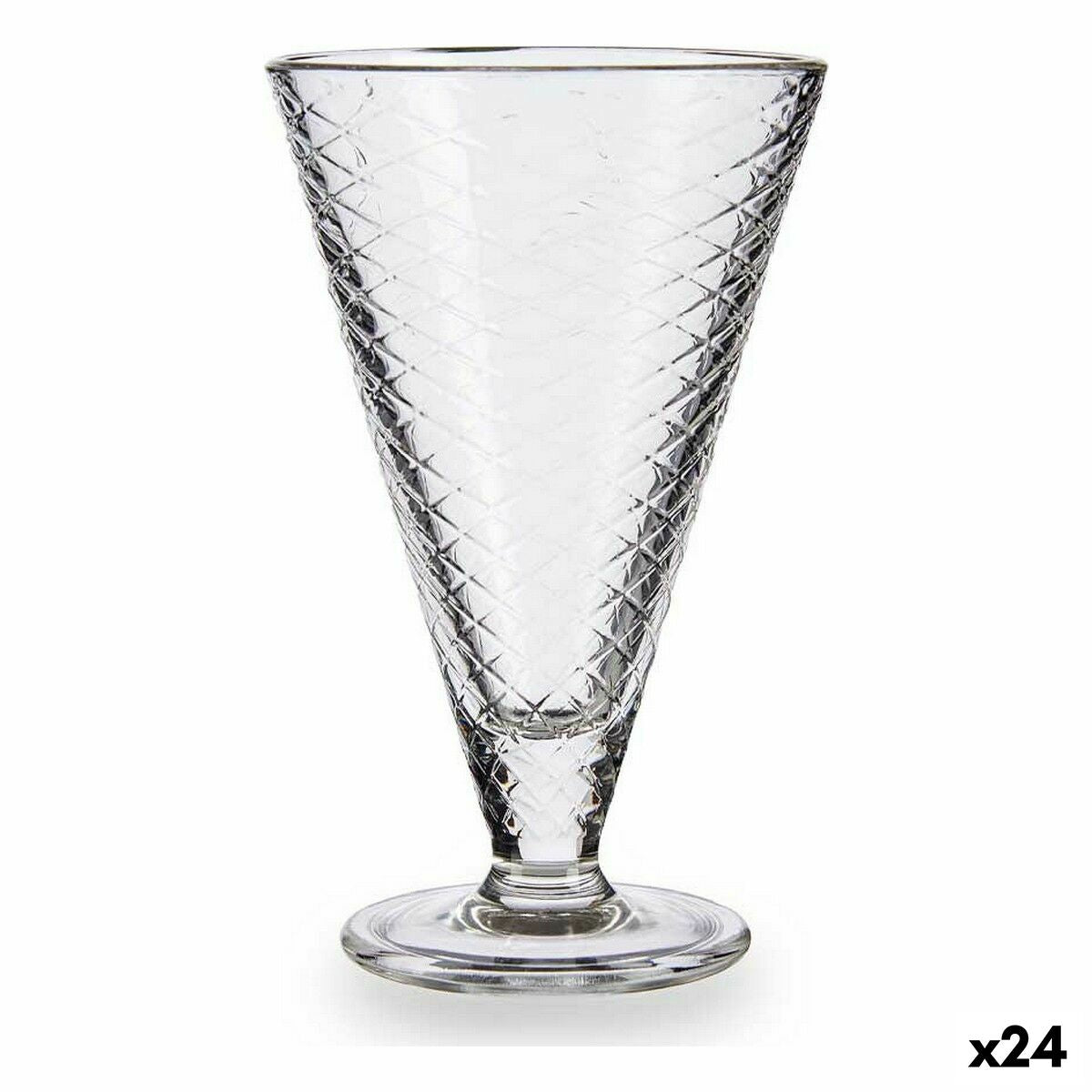 Coupe de glaces et de milkshakes Transparent verre 340 ml (24 Unités)